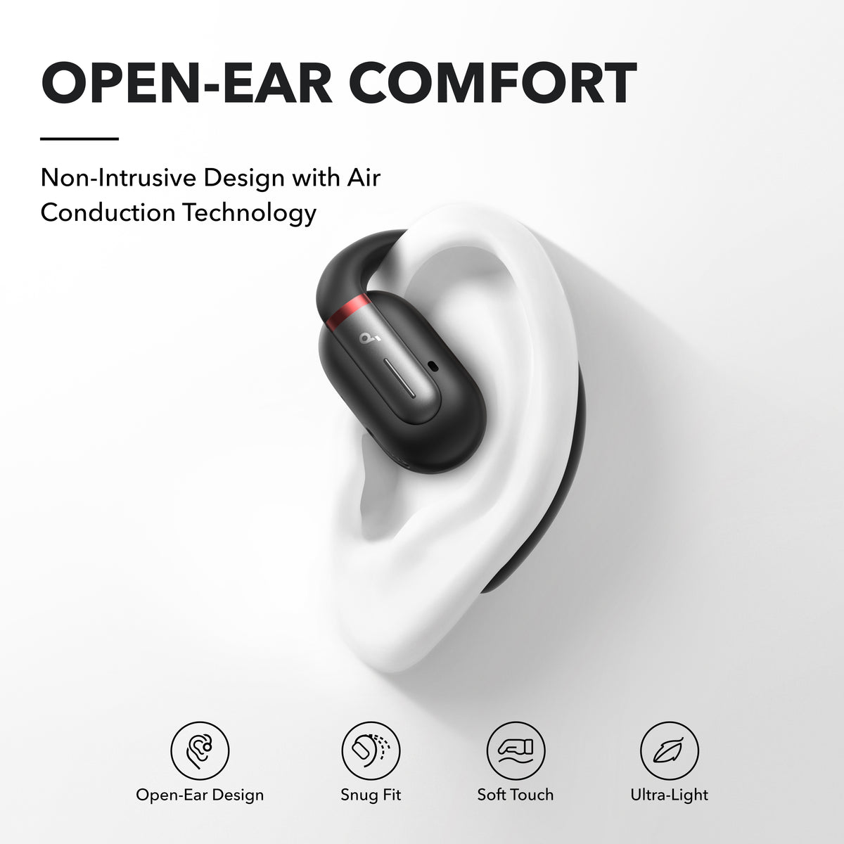 Słuchawki Douszne Soundcore V30i Open-Ear Czarne | EKOVQT901